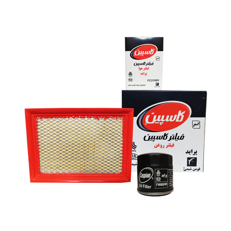 فیلتر هوای خودروی کاسپین مدل FC2199X به همراه فیلتر روغن 6880 مناسب برای پراید نسیم