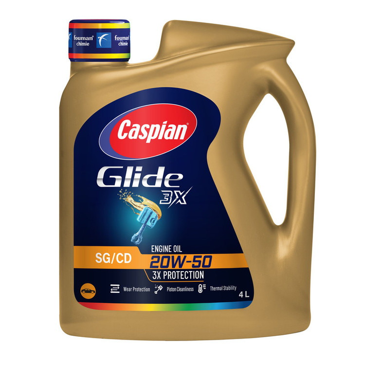 روغن موتور خودرو بنزینی کاسپین مدل 20W-50 SG حجم 4 لیتر