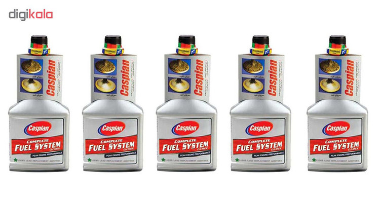 مکمل تمیز کننده سیستم سوخت خودرو کاسپین کد 2297 حجم 400 میلی لیتر بسته 5 عددی